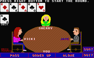 Euchre atari screenshot